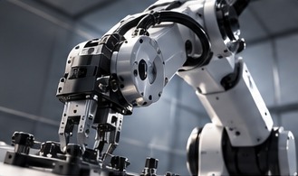 3D rendering of a precision robotic manipulator